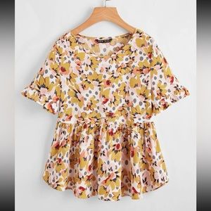 Peplum Floral Woman’s Top